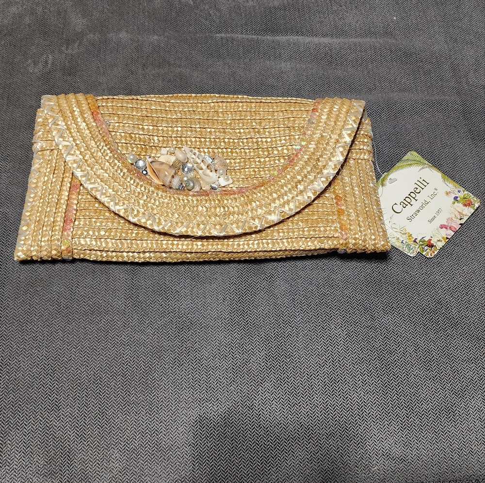 Cappelli Straw Clutch NWT Not Used New